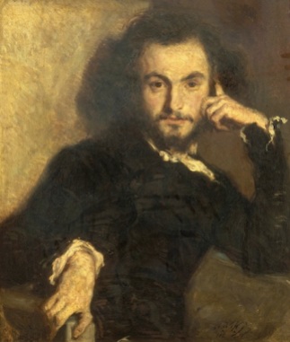 dandy: in Baudelaire, this is a compliment, as you might guess from this painting of him by Emile Deroy from 1844. Picture source: Wikipedia.